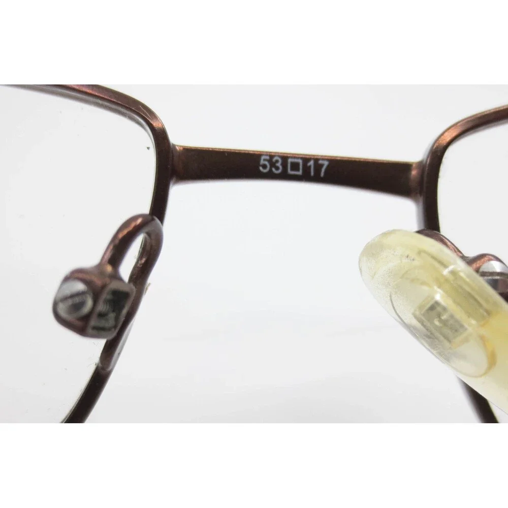 Tempo CTM9002 BR Brown Rectangular Eyeglass Frames 53-17-135 Demo Lenses New